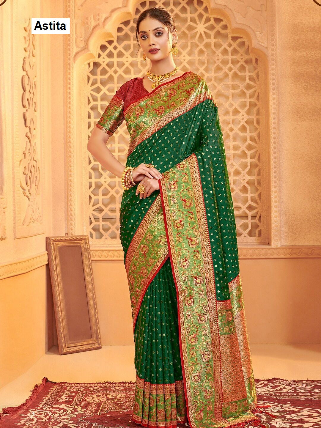 Afreen Astita Silk Blend Sarees Wholesale Rate