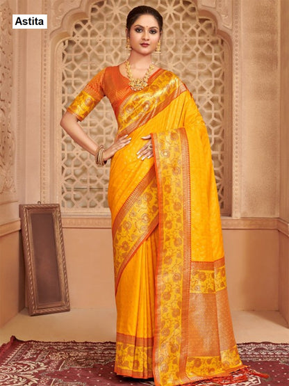 Afreen Astita Silk Blend Sarees Wholesale Rate