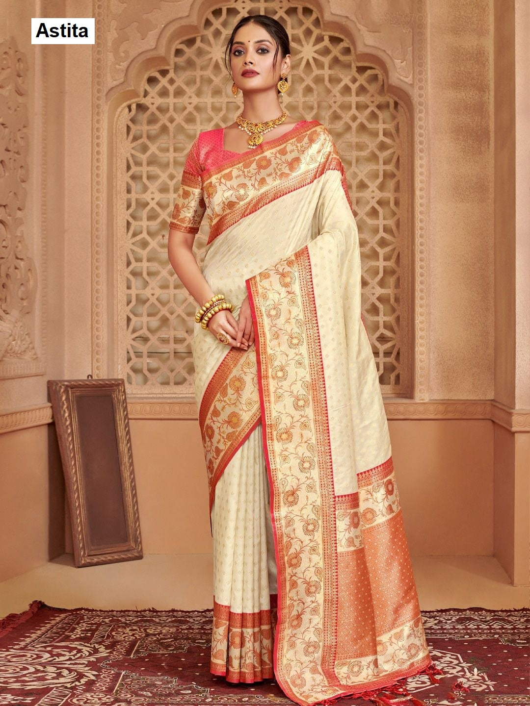 Afreen Astita Silk Blend Sarees Wholesale Rate