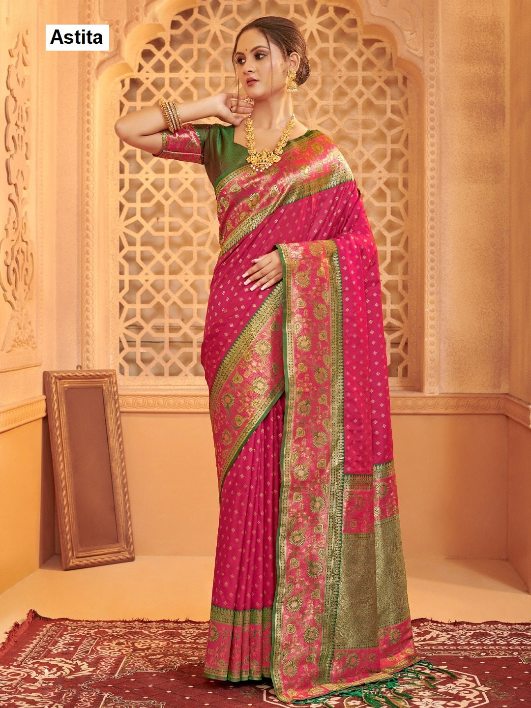 Afreen Astita Silk Blend Sarees Wholesale Rate