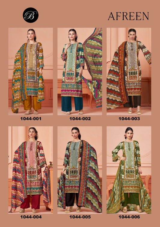 Afreen Belliza Designer Studio Pure Viscose Karachi Salwar Suits Manufacturer Gujarat