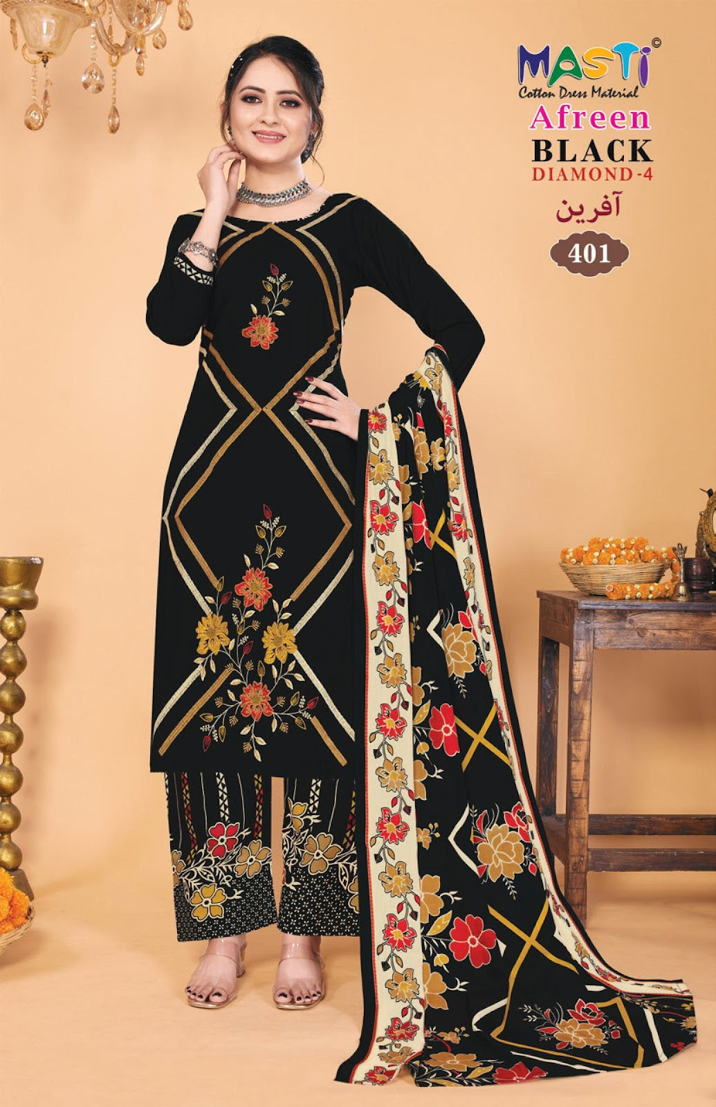 Afreen Black Diamond 4 Masti Rayon Pant Style Suits Wholesale