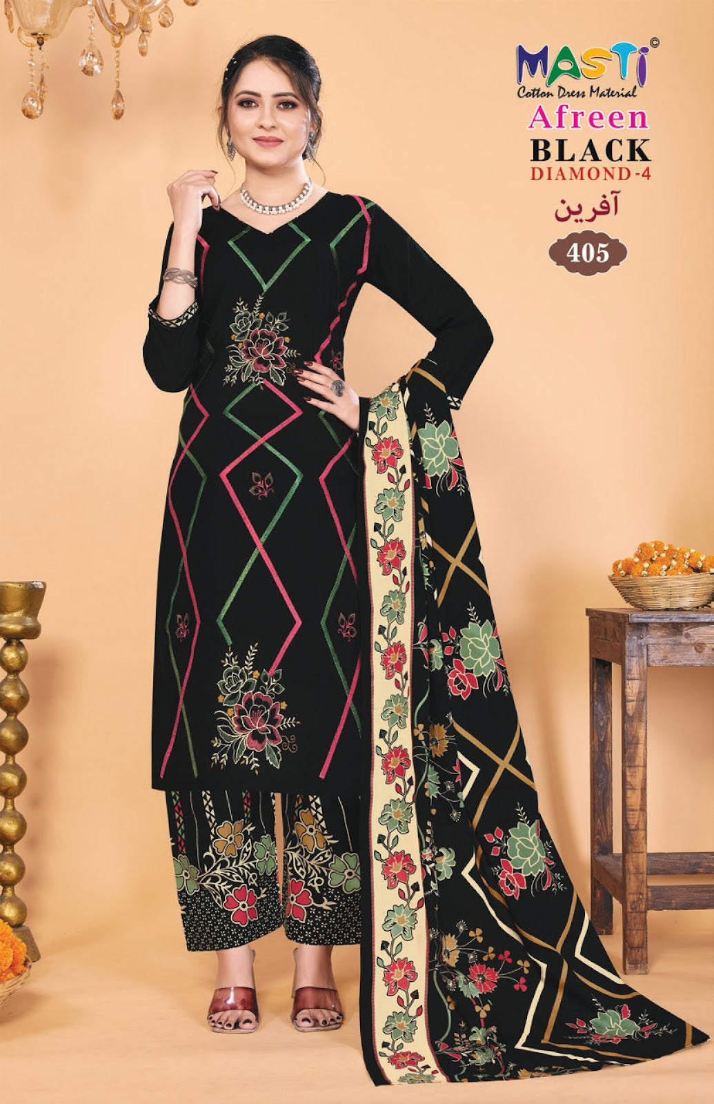 Afreen Black Diamond 4 Masti Rayon Pant Style Suits Wholesale