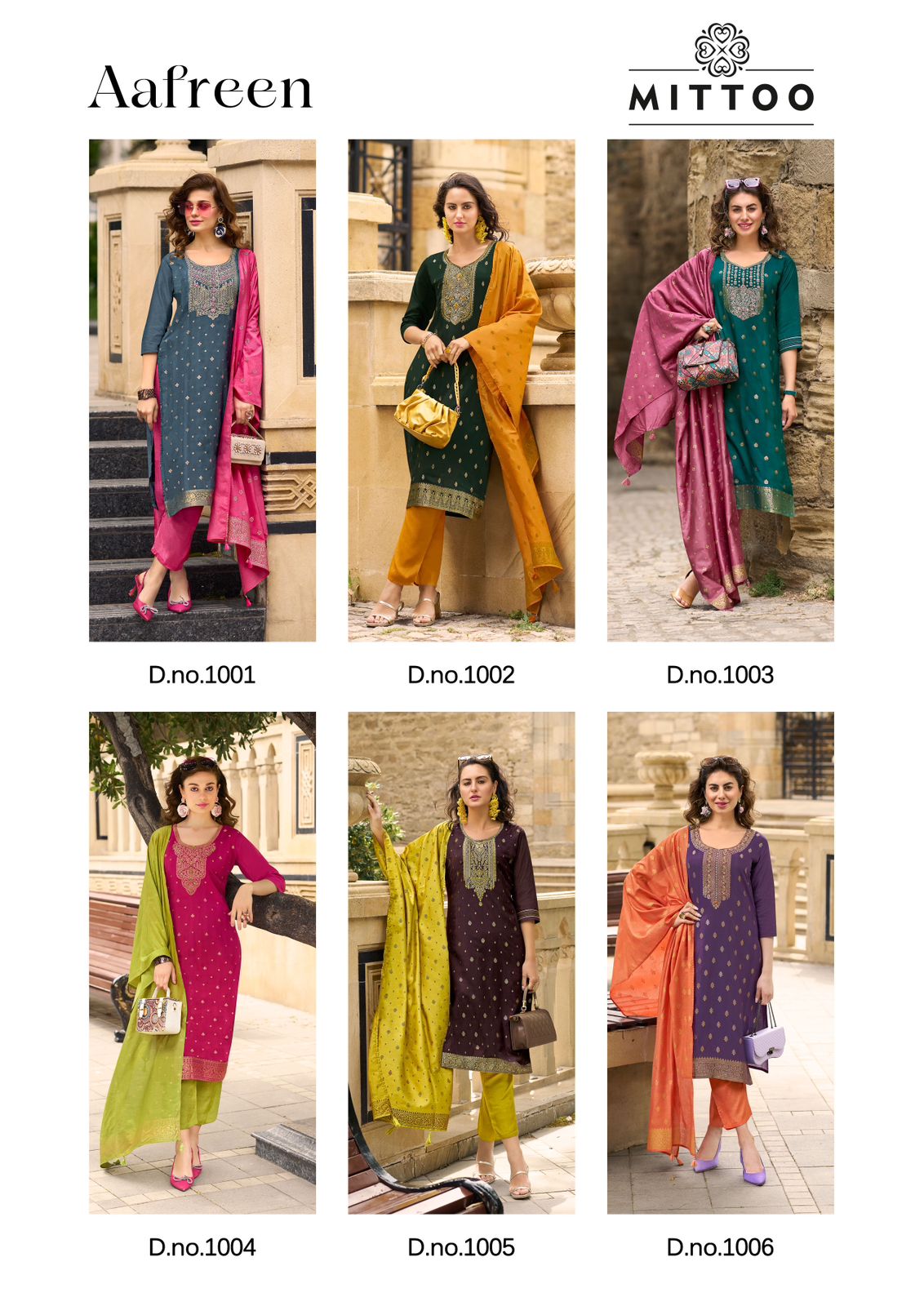 Aafreen Mittoo Muslin Jacquard Readymade Pant Style Suits Wholesaler India