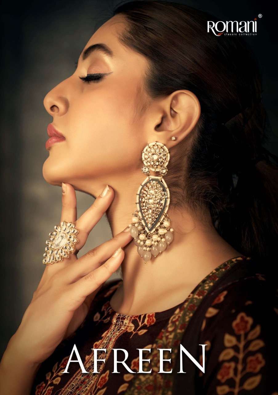 Afreen Romani Spun Pashmina Suits Exporter Ahmedabad