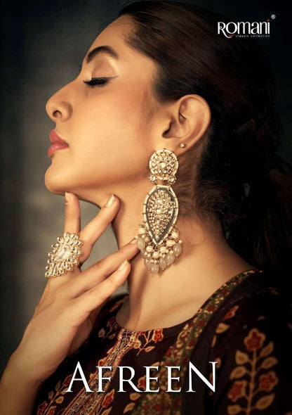 Afreen Romani Spun Pashmina Suits Exporter Ahmedabad