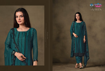 Afreen Vipul Chiffon Pant Style Suits Manufacturer Ahmedabad