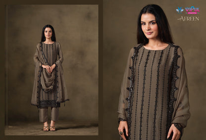 Afreen Vipul Chiffon Pant Style Suits Manufacturer Ahmedabad