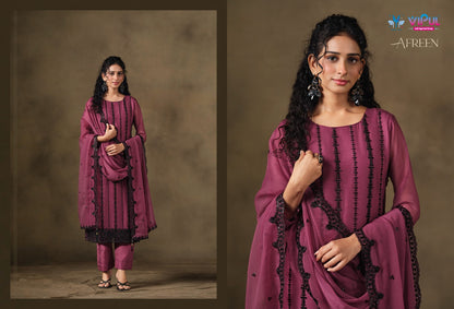 Afreen Vipul Chiffon Pant Style Suits Manufacturer Ahmedabad