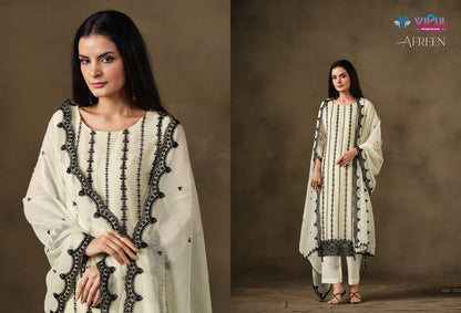Afreen Vipul Chiffon Pant Style Suits Manufacturer Ahmedabad
