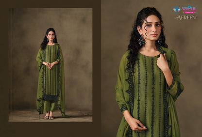 Afreen Vipul Chiffon Pant Style Suits Manufacturer Ahmedabad