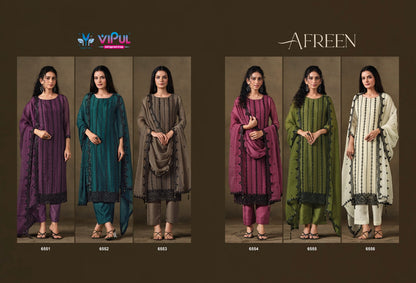 Afreen Vipul Chiffon Pant Style Suits Manufacturer Ahmedabad