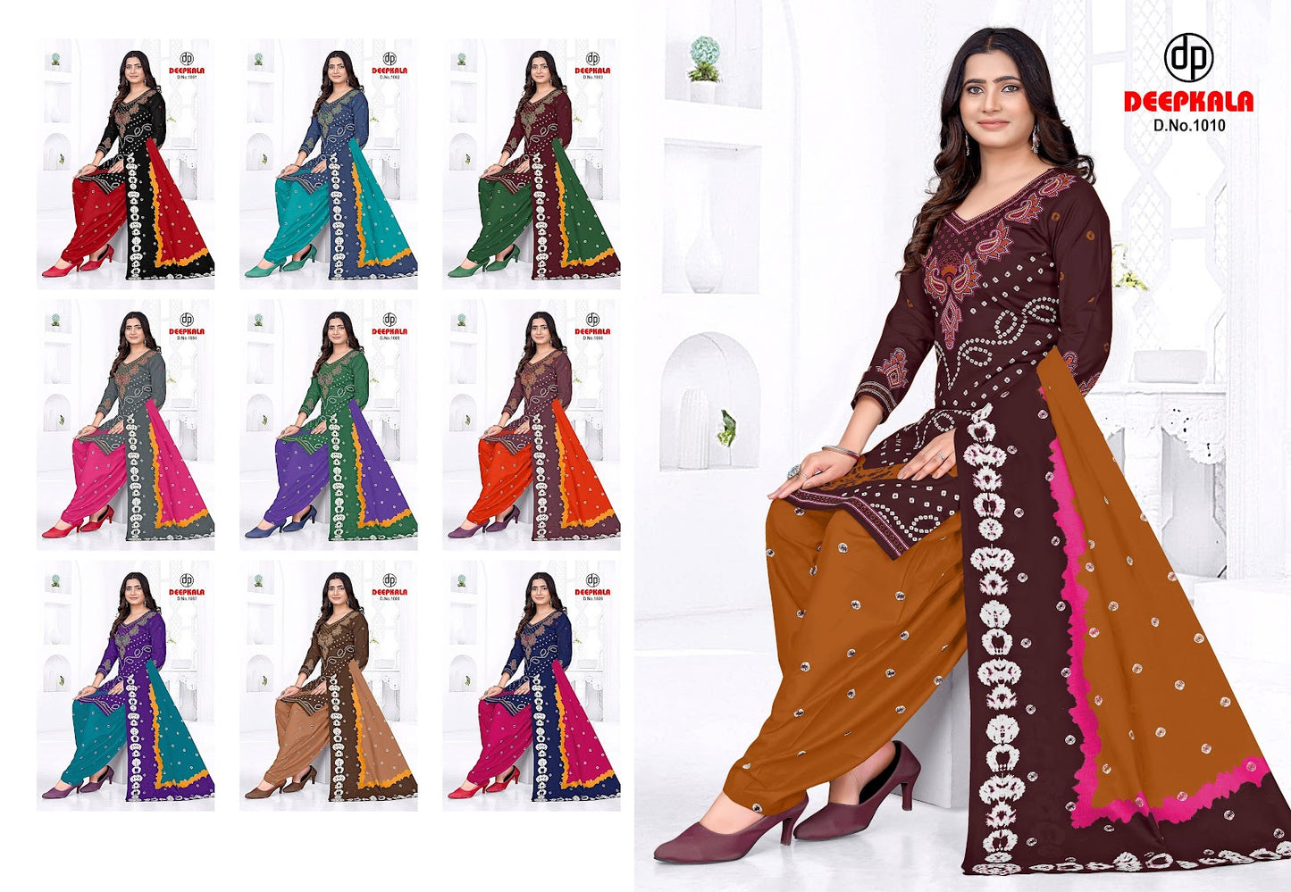 Afreen Vol 1 Afreen Bandhani Special Deepkala Cotton Dress Material Wholesale Rate