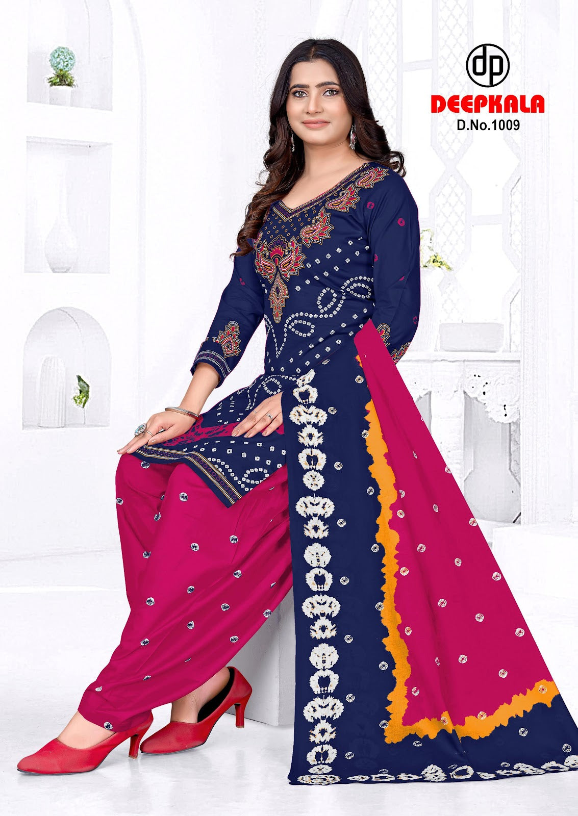 Afreen Vol 1 Afreen Bandhani Special Deepkala Cotton Dress Material Wholesale Rate