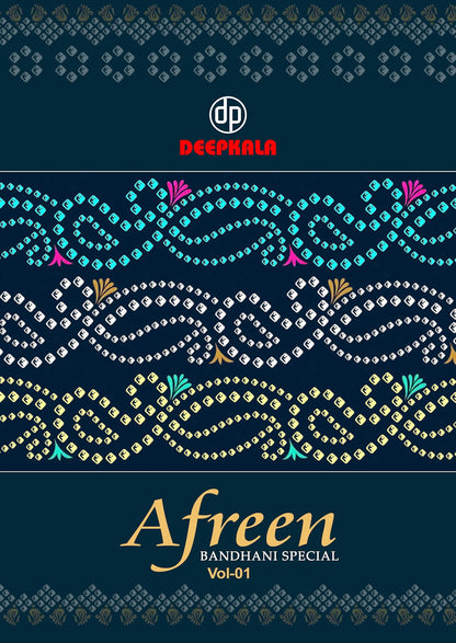 Afreen Vol 1 Afreen Bandhani Special Deepkala Cotton Dress Material Wholesale Rate