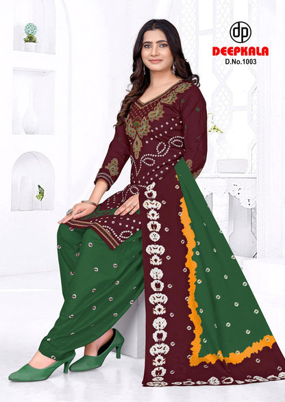 Afreen Vol 1 Afreen Bandhani Special Deepkala Cotton Dress Material Wholesale Rate