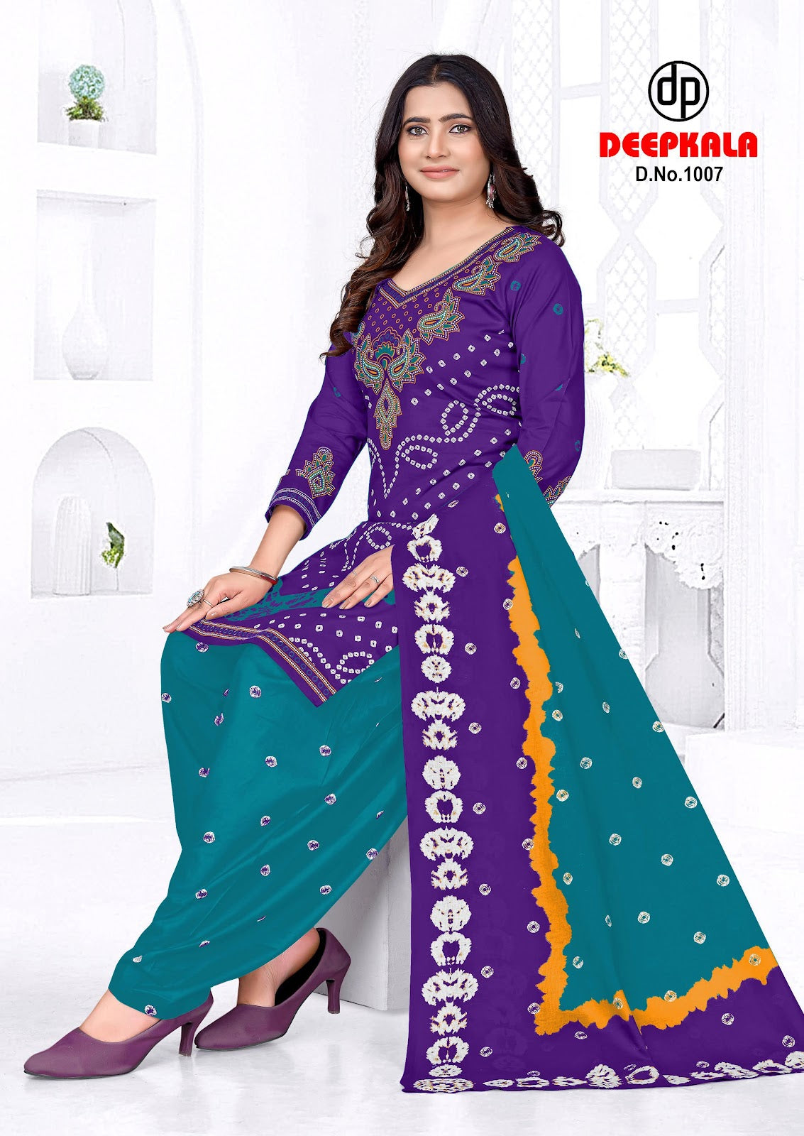 Afreen Vol 1 Afreen Bandhani Special Deepkala Cotton Dress Material Wholesale Rate