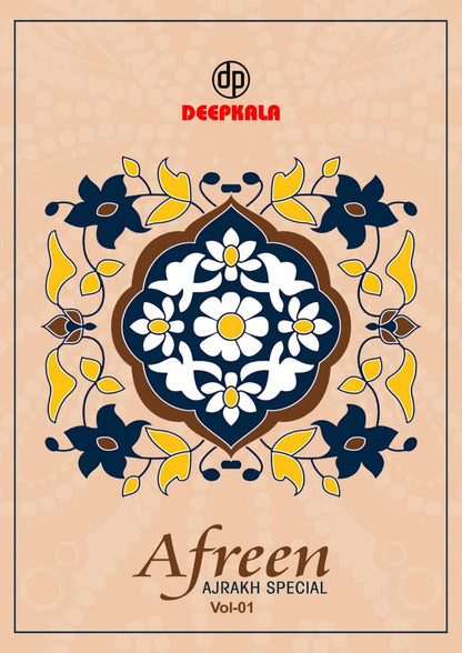 Afreen Vol 1 Ajrakh Special Deepkala Cotton Dress Material Manufacturer