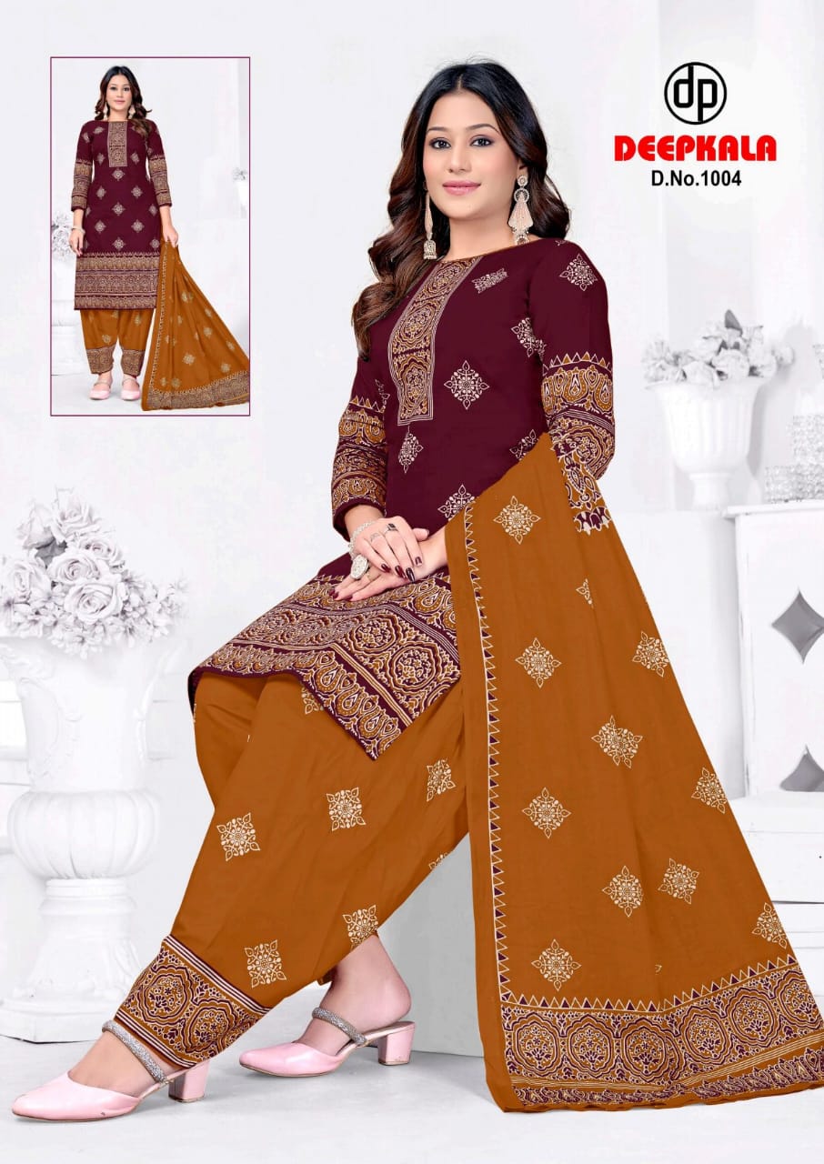 Afreen Vol 1 Ajrakh Special Deepkala Cotton Dress Material Manufacturer