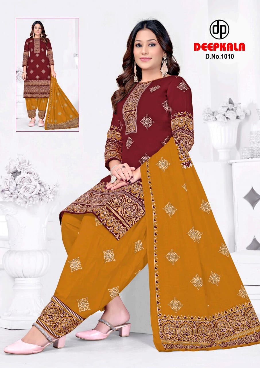 Afreen Vol 1 Ajrakh Special Deepkala Cotton Dress Material Manufacturer