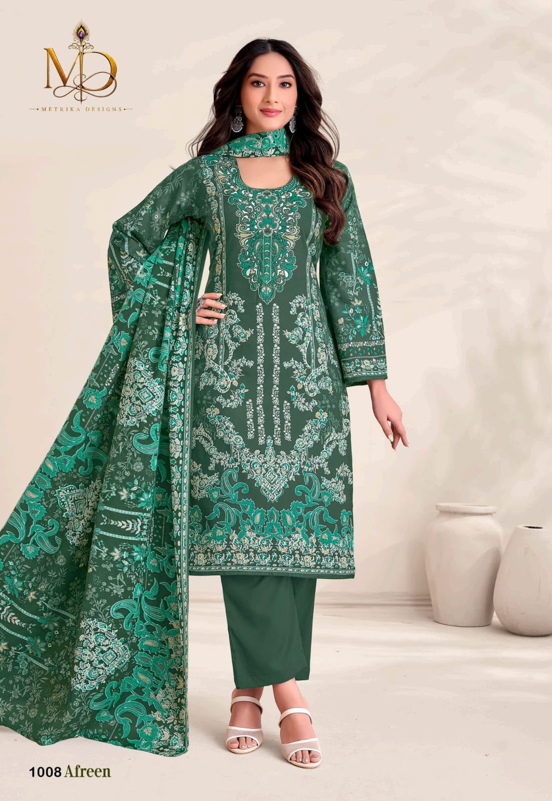 Afreen Vol 1 Metrika Designs Mix Cotton Karachi Salwar Suits Exporter Ahmedabad