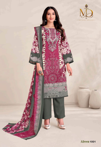 Afreen Vol 1 Metrika Designs Mix Cotton Karachi Salwar Suits Exporter Ahmedabad