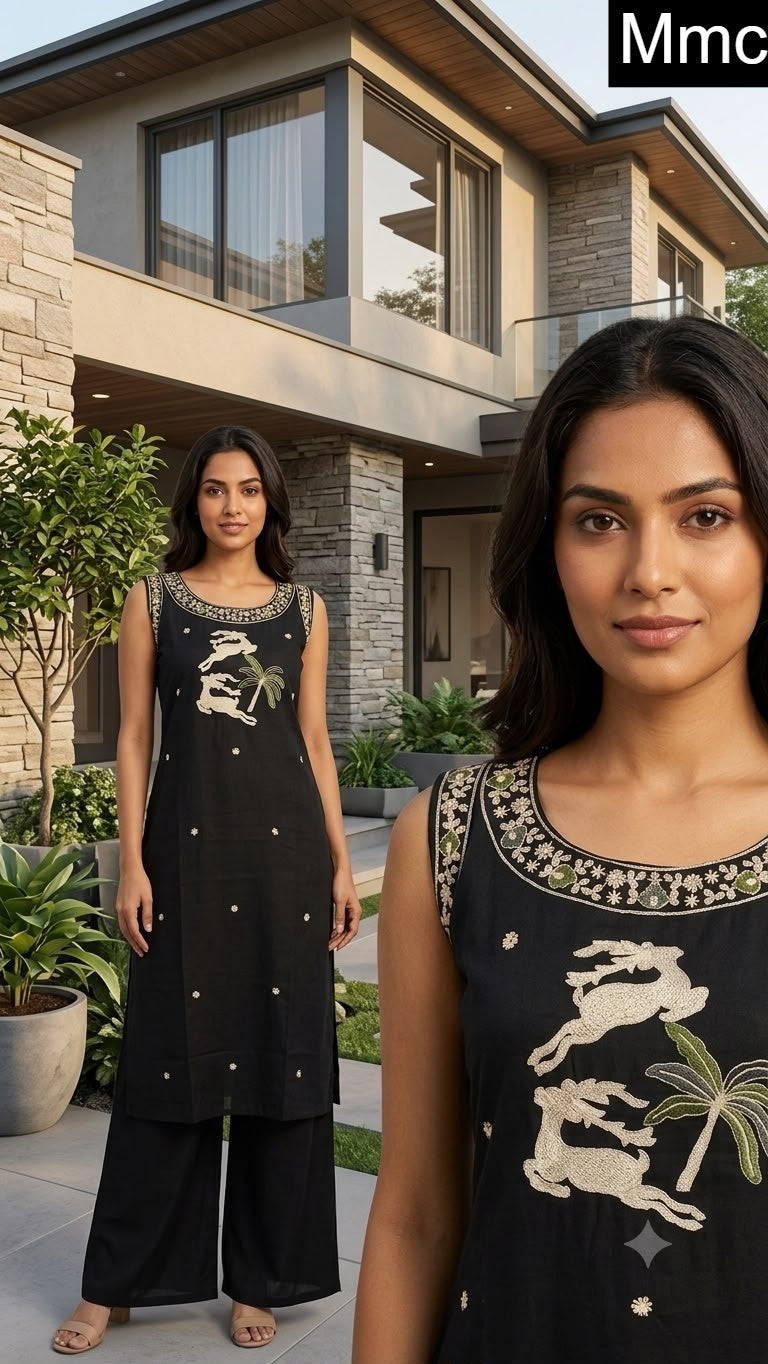 African Lily Flower Mmc Vatican Kurti Plazzo Set Exporter Gujarat