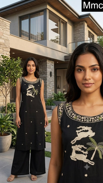 African Lily Flower Mmc Vatican Kurti Plazzo Set Exporter Gujarat