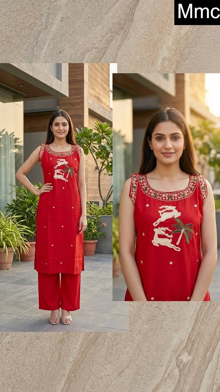 African Lily Flower Mmc Vatican Kurti Plazzo Set Exporter Gujarat