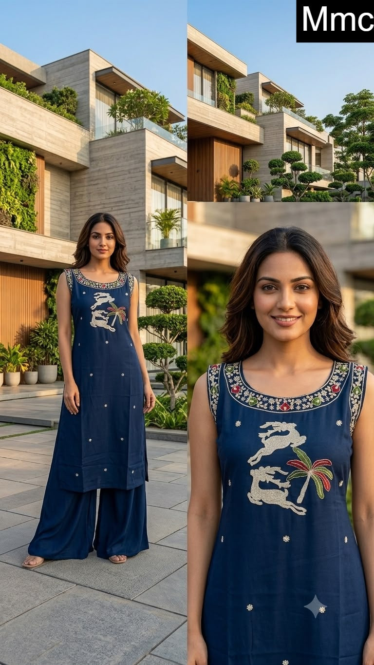 African Lily Flower Mmc Vatican Kurti Plazzo Set Exporter Gujarat