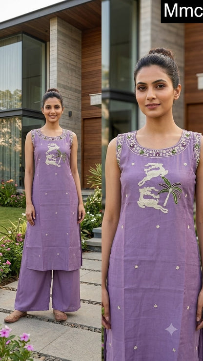 African Lily Flower Mmc Vatican Kurti Plazzo Set Exporter Gujarat
