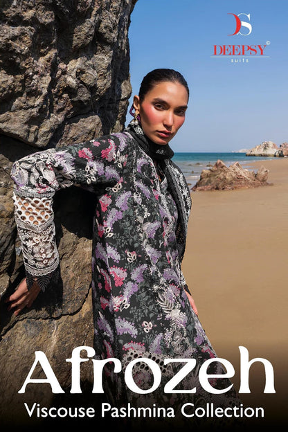 Afrozeh 25 Deepsy Pure Viscose Pashmina Suits Supplier Ahmedabad