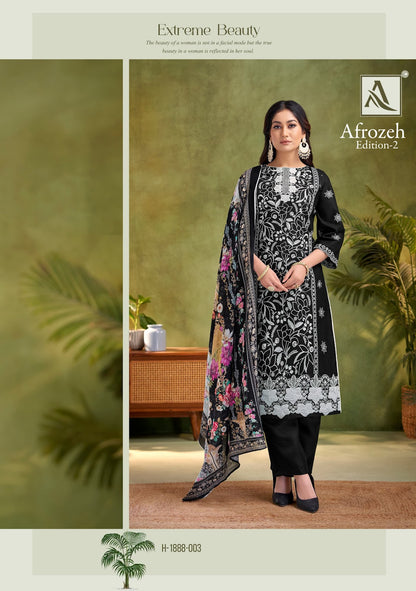 Afrozeh Edition 2 Alok Cambric Lawn Karachi Salwar Suits Wholesaler Ahmedabad