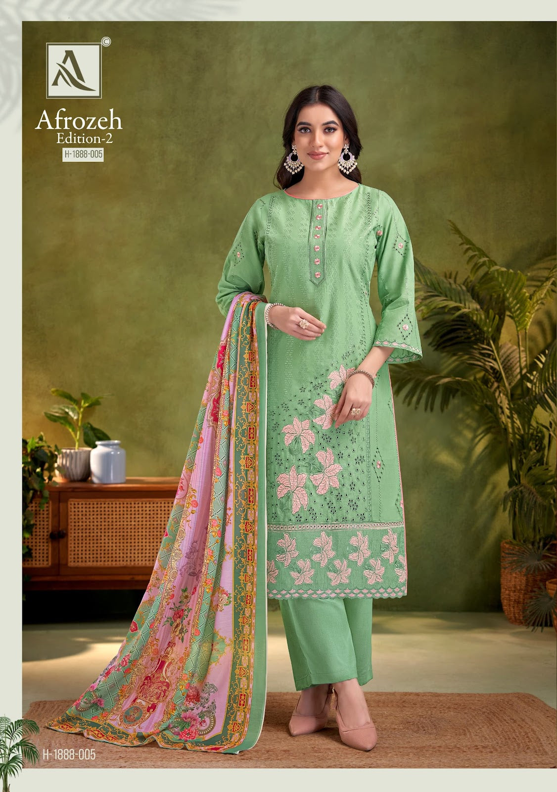Afrozeh Edition 2 Alok Cambric Lawn Karachi Salwar Suits Wholesaler Ahmedabad