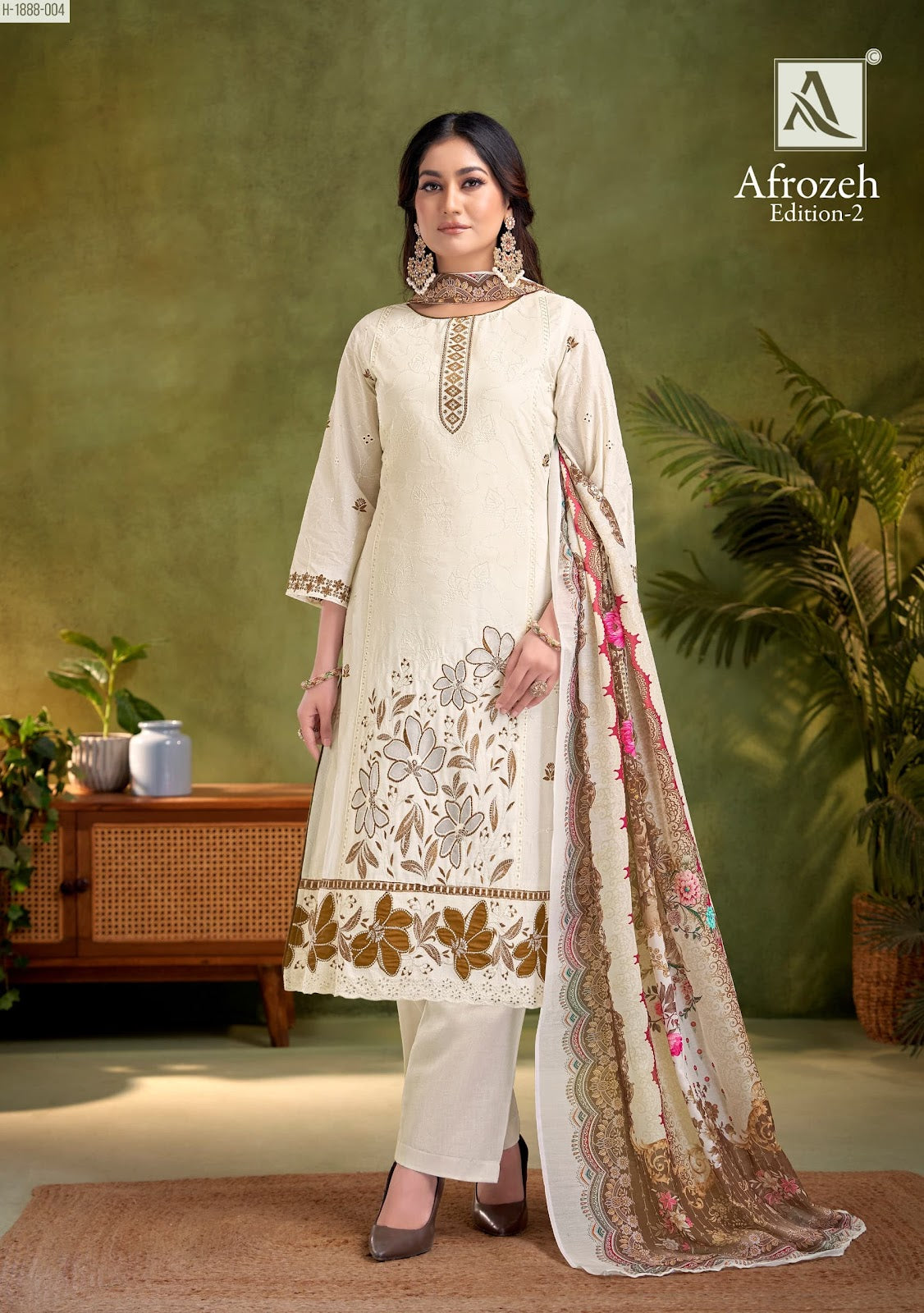 Afrozeh Edition 2 Alok Cambric Lawn Karachi Salwar Suits Wholesaler Ahmedabad