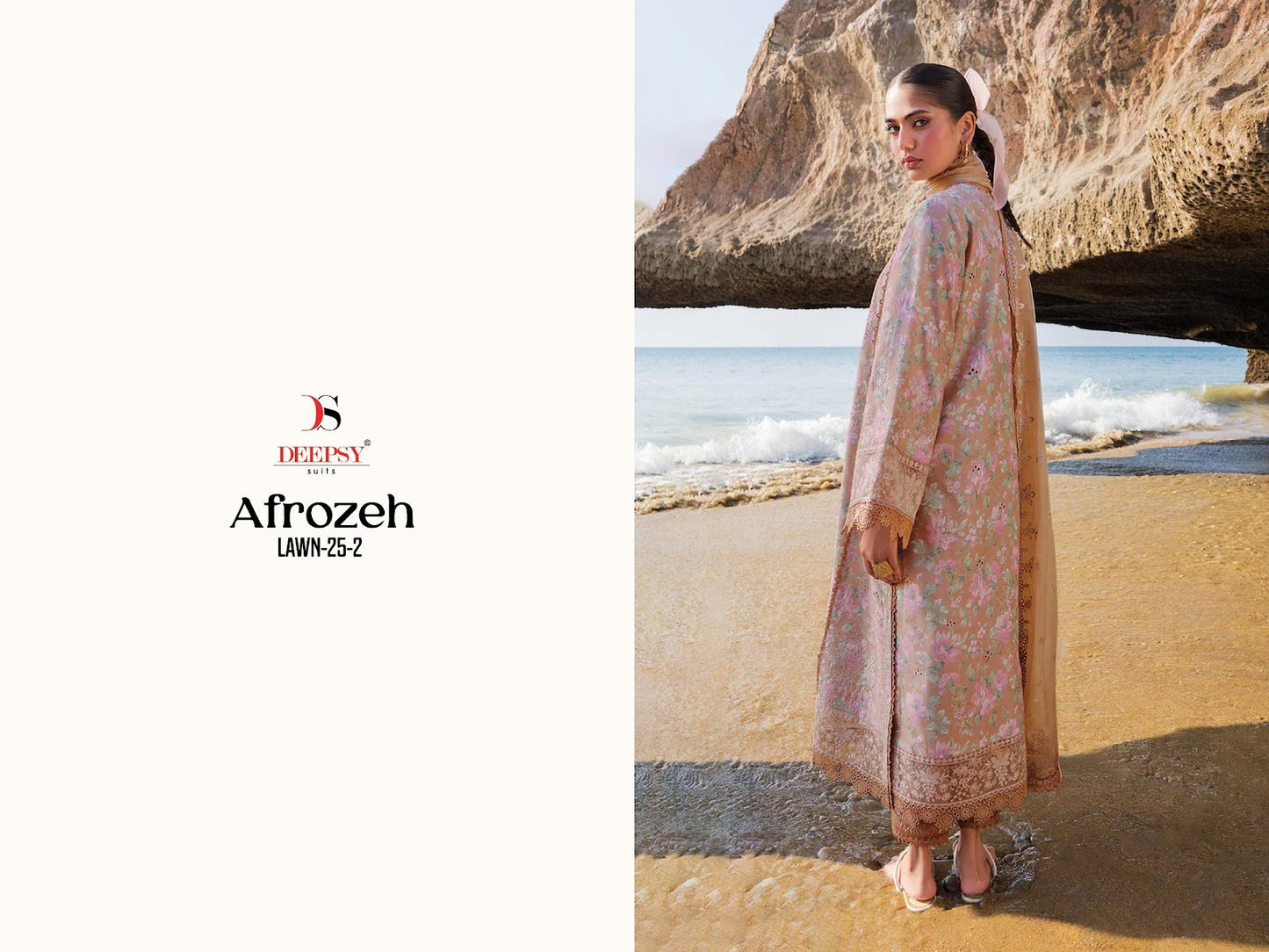 Afrozeh Lawn 25-2 Deepsy Cotton Pakistani Patch Work Suits Wholesale Price