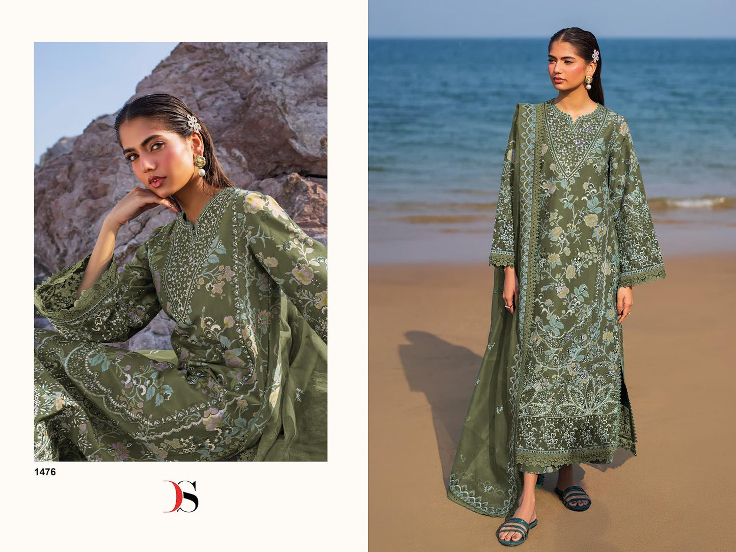 Afrozeh Lawn 25-2 Deepsy Cotton Pakistani Patch Work Suits Wholesale Price