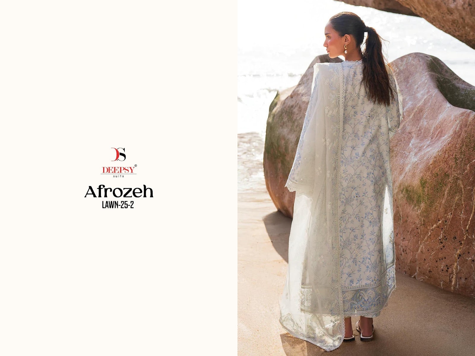 Afrozeh Lawn 25-2 Deepsy Cotton Pakistani Patch Work Suits Wholesale Price