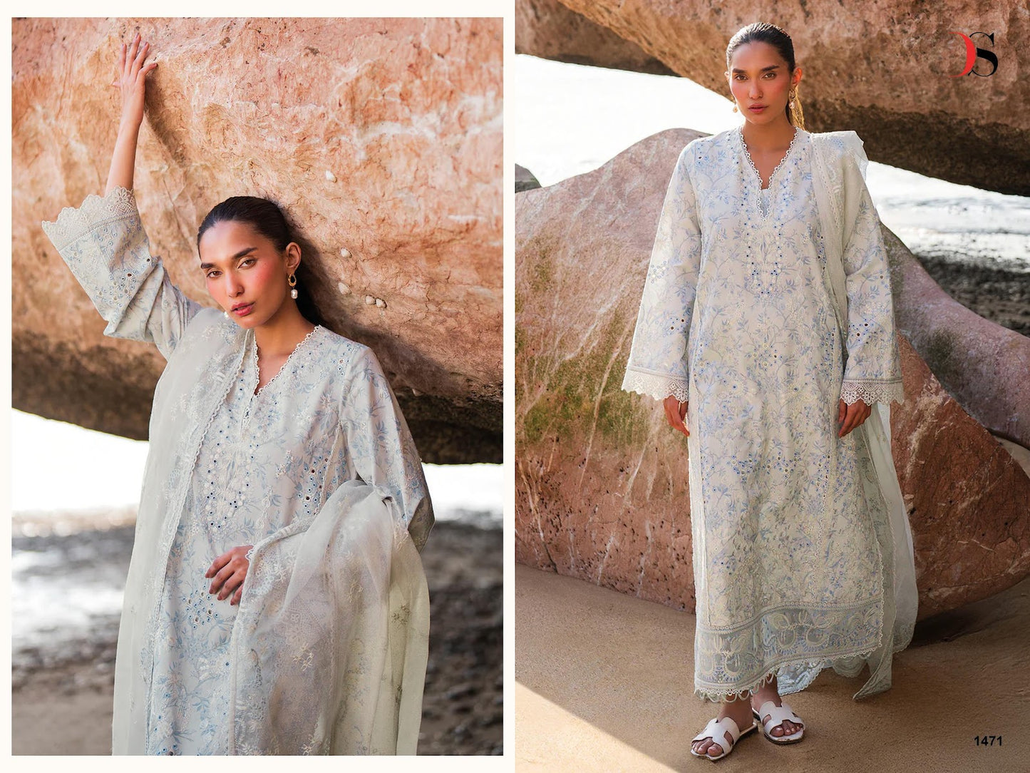 Afrozeh Lawn 25-2 Deepsy Cotton Pakistani Patch Work Suits Wholesale Price