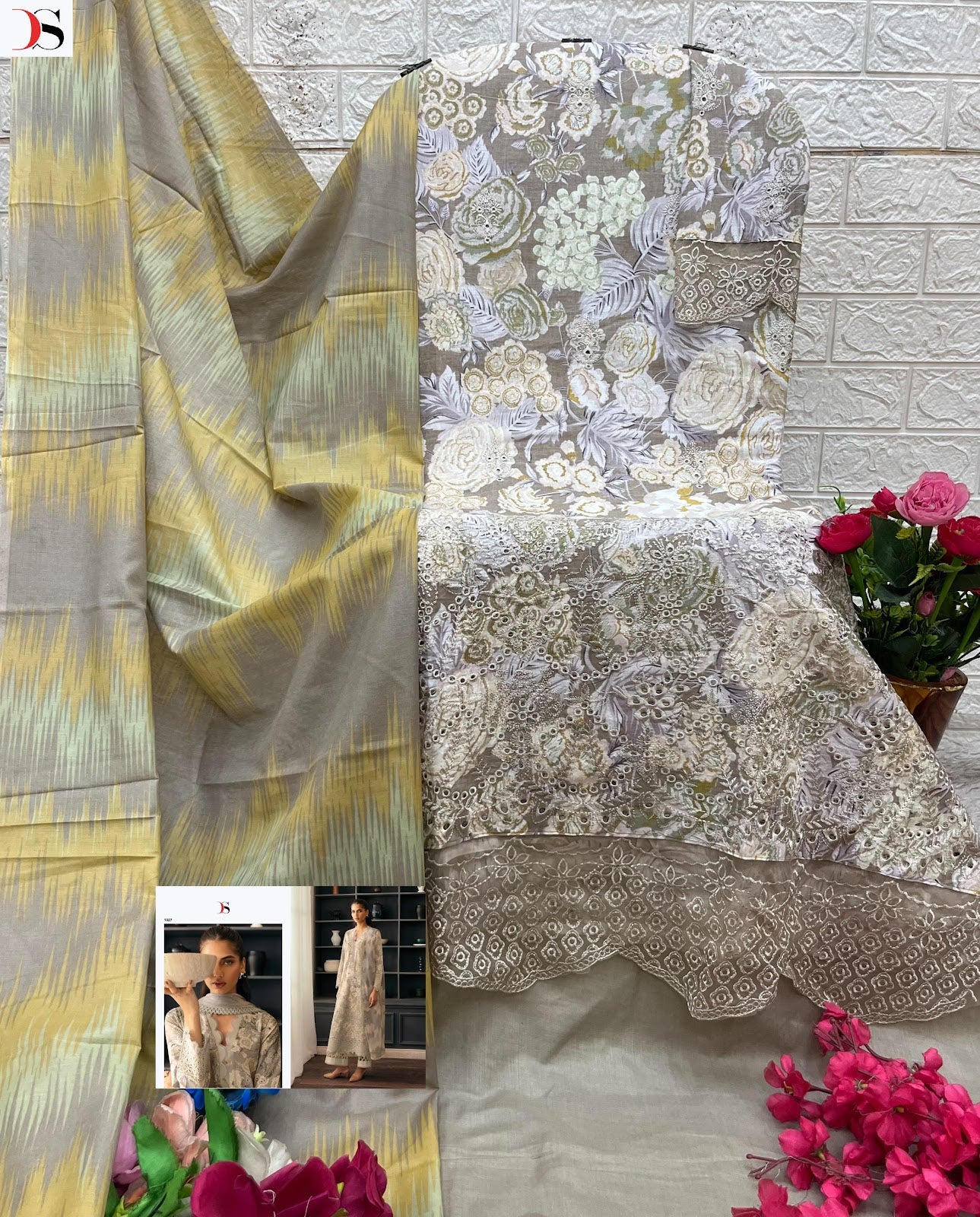 Afrozeh Lawn 25 Deepsy Cotton Pakistani Patch Work Suits Manufacturer