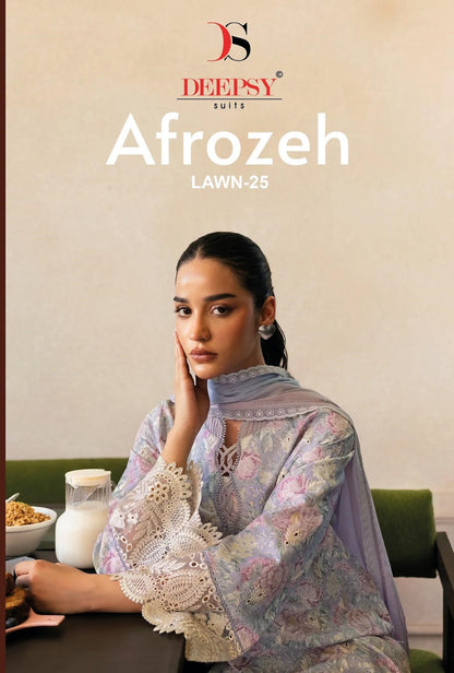Afrozeh Lawn 25 Deepsy Cotton Pakistani Patch Work Suits Manufacturer