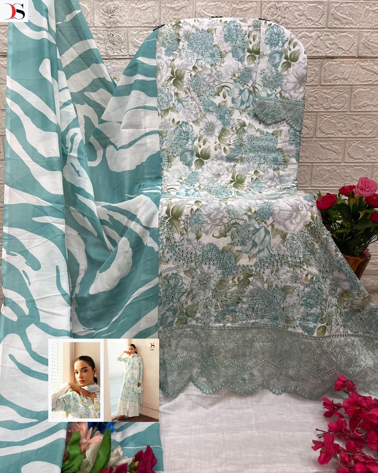 Afrozeh Lawn 25 Deepsy Cotton Pakistani Patch Work Suits Manufacturer