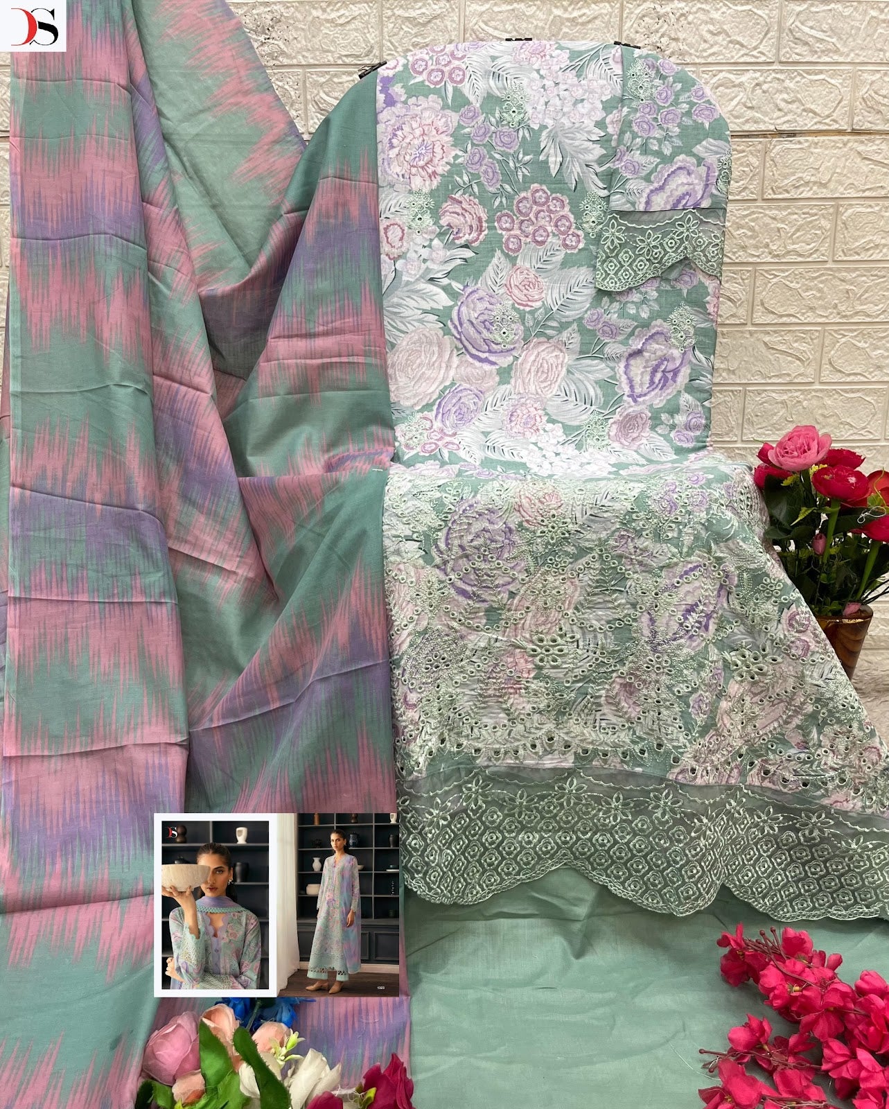 Afrozeh Lawn 25 Deepsy Cotton Pakistani Patch Work Suits Manufacturer