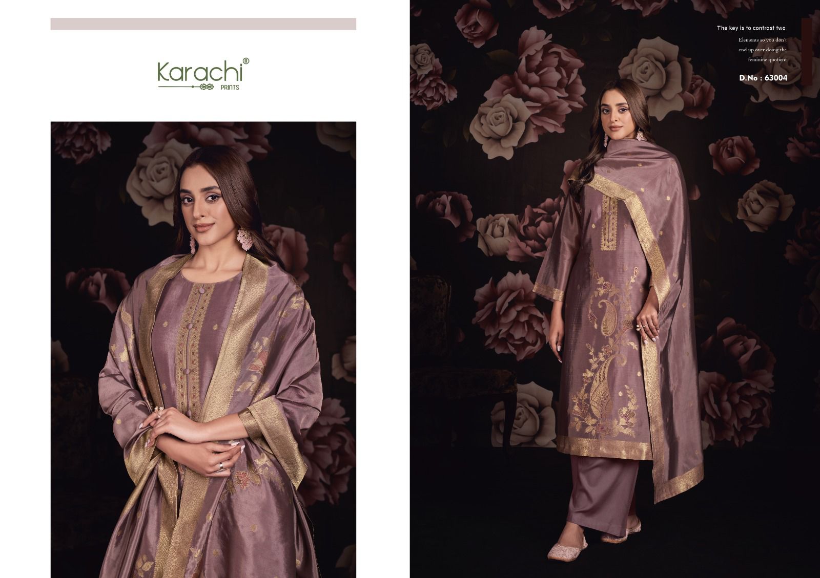 Afsana Karachi Prints Silk Plazzo Style Suits Wholesale Price