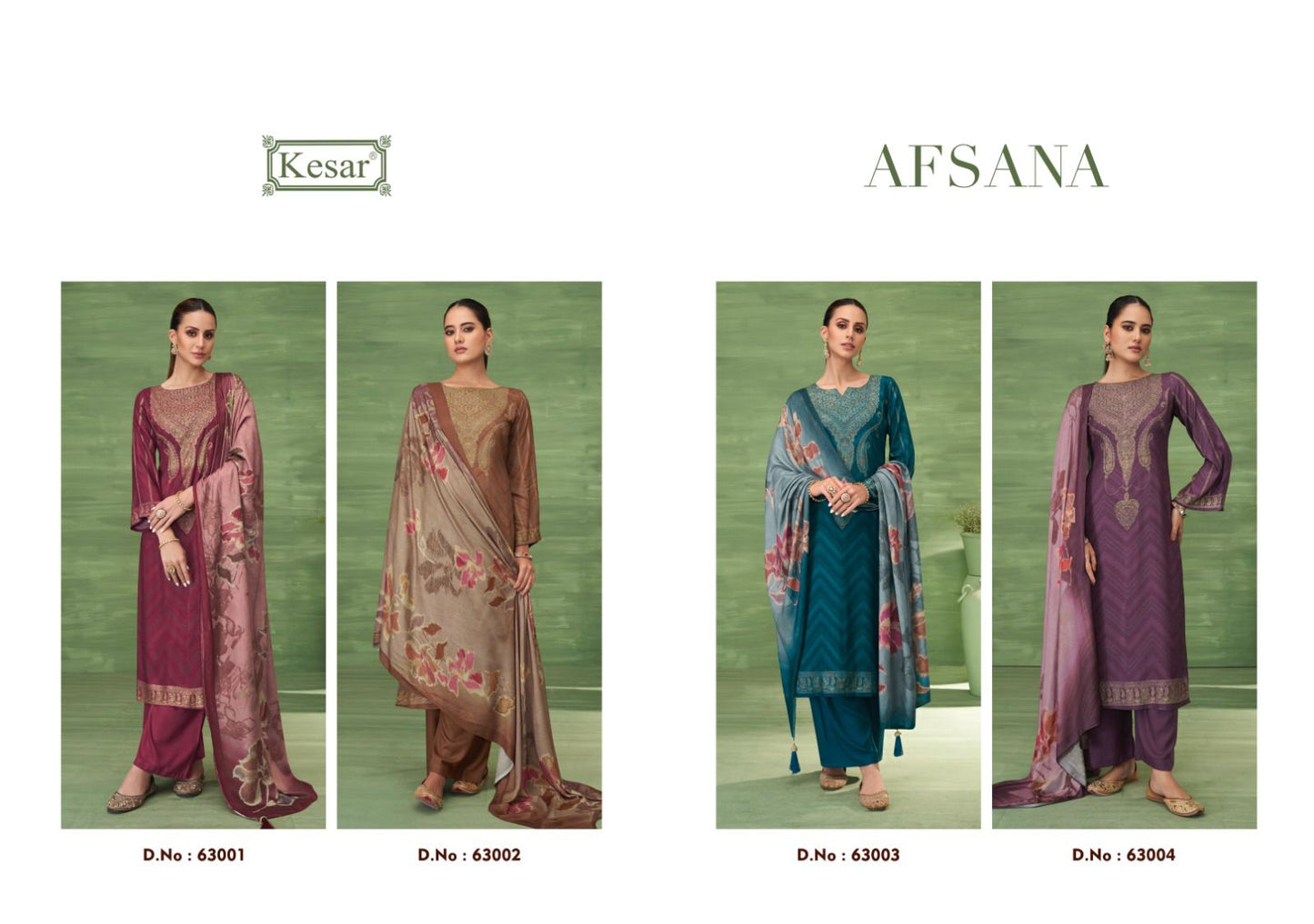 Afsana Kesar Viscose Pashmina Suits Wholesaler Gujarat