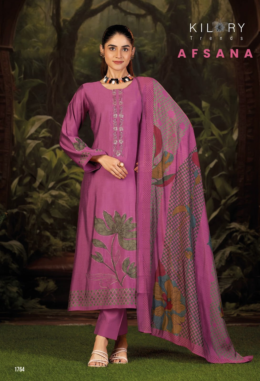 Afsana Kilory Modal Silk Pant Style Suits Exporter