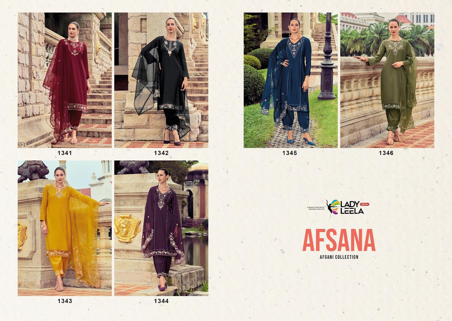 Afsana Ladyleela Viscose Silk Afghani Readymade Suit Manufacturer Gujarat