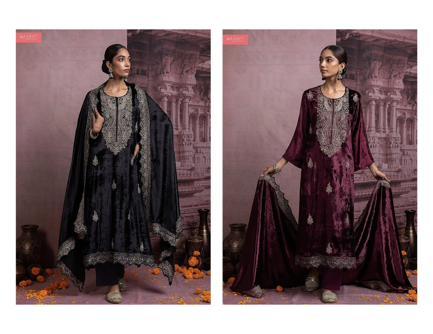 Afsana Naariti Velvet Suits Manufacturer Gujarat