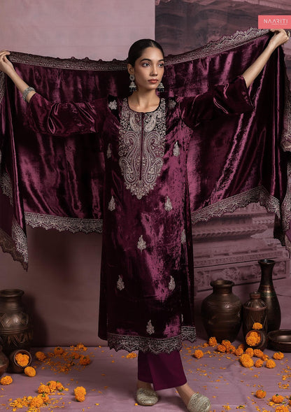Afsana Naariti Velvet Suits Manufacturer Gujarat