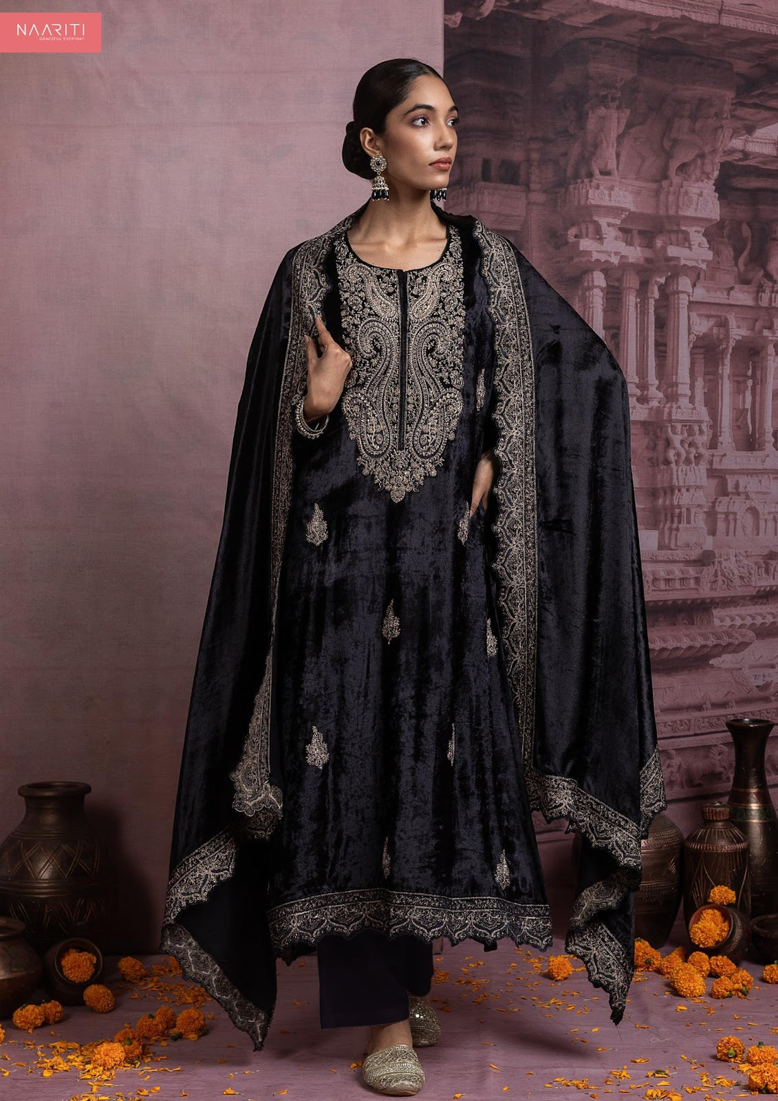Afsana Naariti Velvet Suits Manufacturer Gujarat